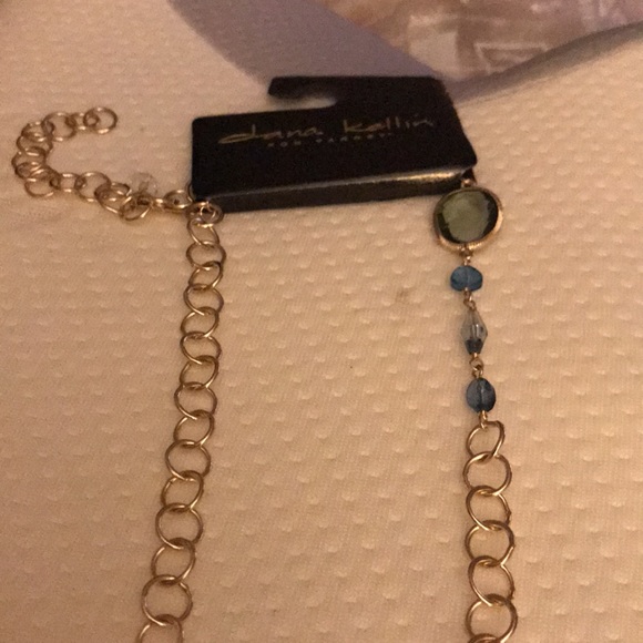 Gold chain with blue stones - Picture 3 of 4